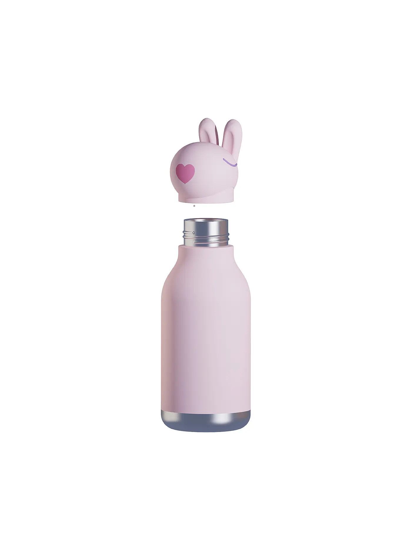 ASOBU | Isolierflasche 460ml KUH weiss / schwarz | rosa